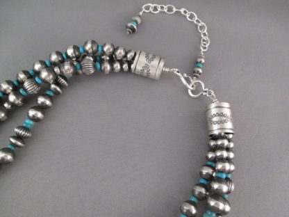 3 Strand Kingman Turquoise Pendant Necklace
