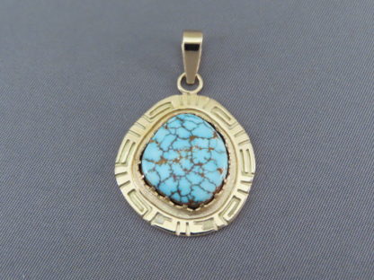 #8 Turquoise & 14kt Gold Pendant by Robert Taylor