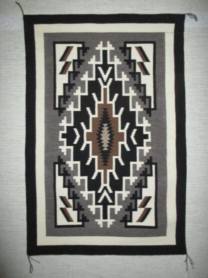 Rose Mike Two Grey Hills Tapestry Weaving – Smaller Size Navajo Rug