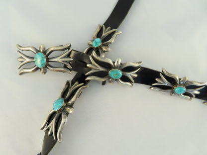 Morenci Turquoise Concho Belt by Harrison Bitsui – Sandcast