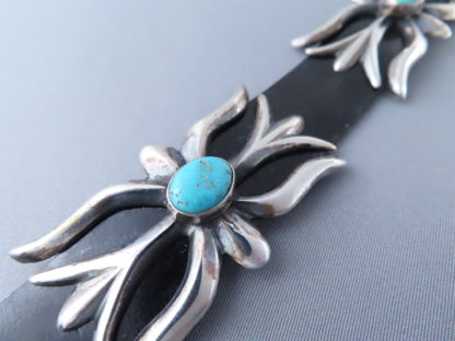Morenci Turquoise Concho Belt by Harrison Bitsui – Sandcast