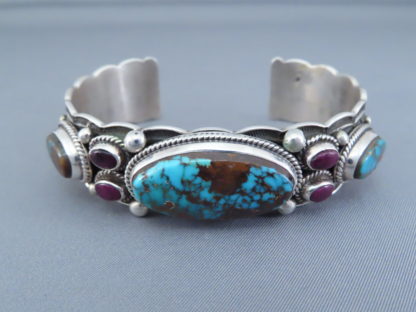 Pilot Mountain Turquoise & Sugilite Cuff Bracelet by Darrell Cadman