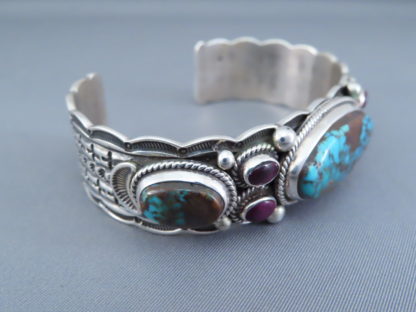 Pilot Mountain Turquoise & Sugilite Cuff Bracelet by Darrell Cadman