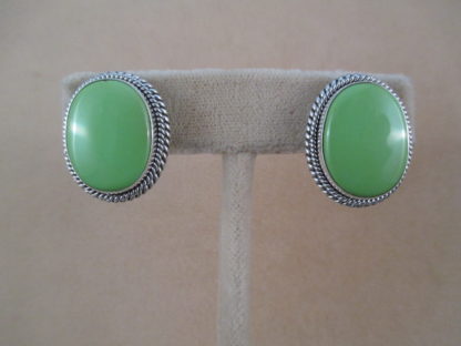 Gaspeite Earrings by Artie Yellowhorse