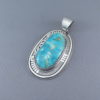 HUGE Turquoise Mountain Turquoise Pendant by Leonard Nez
