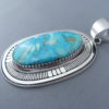 HUGE Turquoise Mountain Turquoise Pendant by Leonard Nez