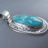 HUGE Turquoise Mountain Turquoise Pendant by Leonard Nez