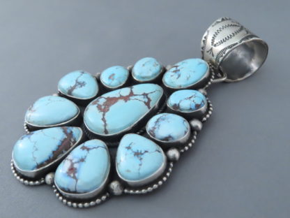 Large Golden Hills Turquoise Cluster Pendant