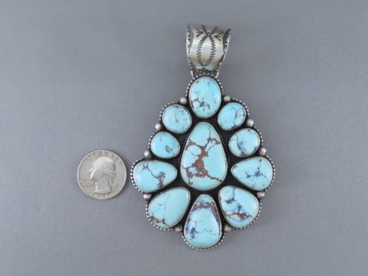 Large Golden Hills Turquoise Cluster Pendant