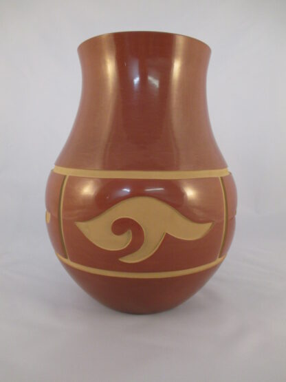 Red Santa Clara Pueblo Pottery Jar by Daryl Whitegeese