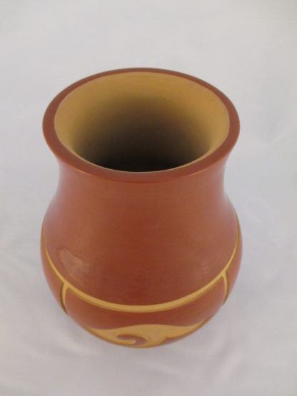 Red Santa Clara Pueblo Pottery Jar by Daryl Whitegeese
