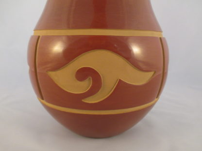 Red Santa Clara Pueblo Pottery Jar by Daryl Whitegeese