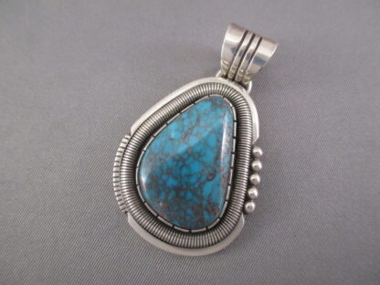 Bisbee Turquoise Pendant by Will Vandever (Navajo)