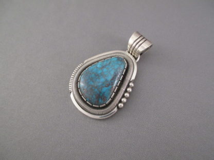 Bisbee Turquoise Pendant by Will Vandever (Navajo)