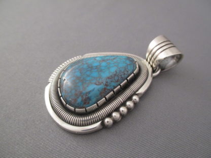Bisbee Turquoise Pendant by Will Vandever (Navajo)