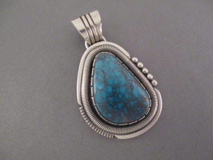 Bisbee Turquoise Pendant by Will Vandever (Navajo)