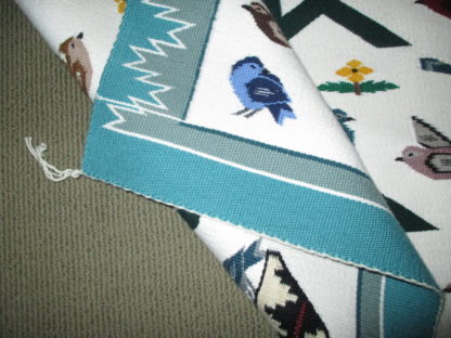 Tree of Life Weaving with Birds by Marie Sellers – Medium Size Navajo Rug