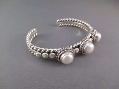 Artie Yellowhorse Cuff Bracelet with Pearls