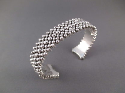 Sterling Silver Artie Yellowhorse Bracelet with Tiny Beads (7 Rows)