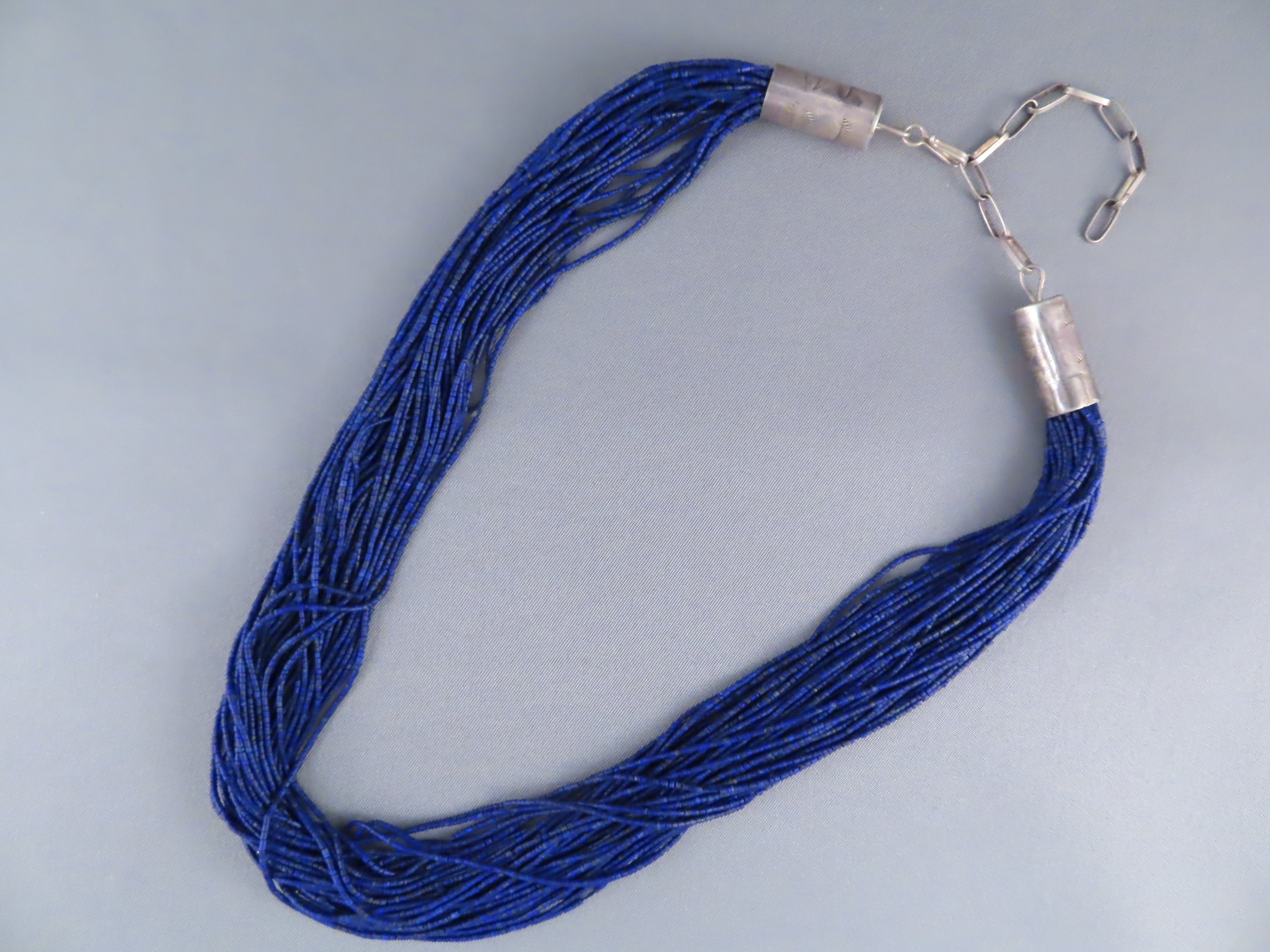 Fine Heishi Necklace with Lapis