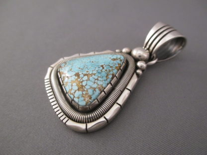 Sterling Silver #8 Turquoise Pendant by Will Vandever