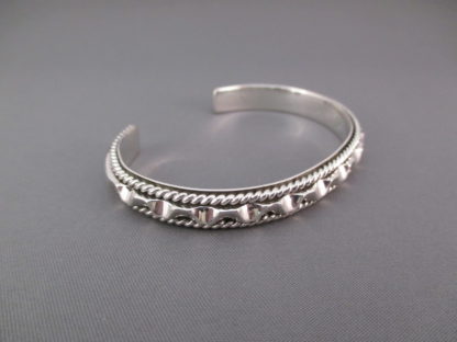 Eye-Catching Sterling Silver Cuff Bracelet by Artie Yellowhorse