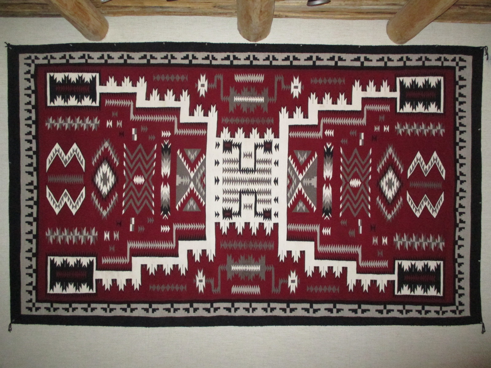 Navajo Storm Pattern Weaving - Large Storm Pattern Rug by Navajo Weaving Artist, Thelma James $12,500-