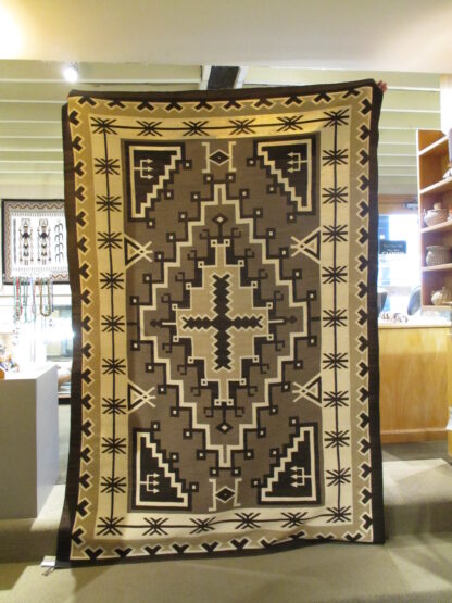 Bessie Manygoats Two Grey Hills Navajo Rug (circa 1935)
