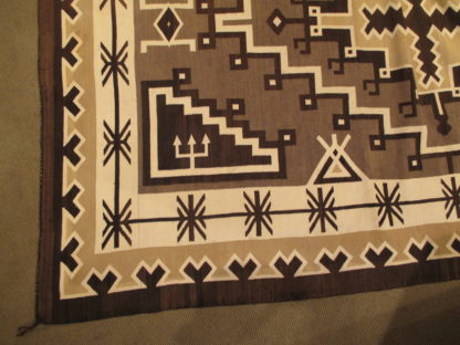 Bessie Manygoats Two Grey Hills Navajo Rug (circa 1935)