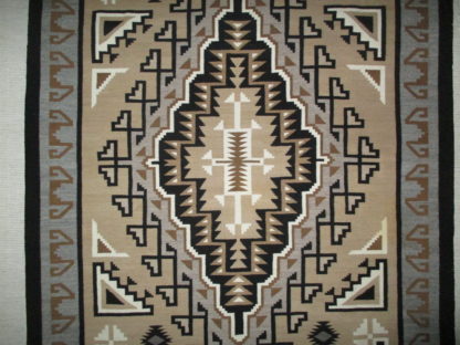 Ramona Curley Two Grey Hills Navajo Rug (circa 1965)