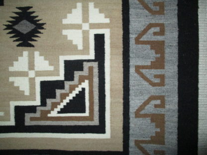 Ramona Curley Two Grey Hills Navajo Rug (circa 1965)
