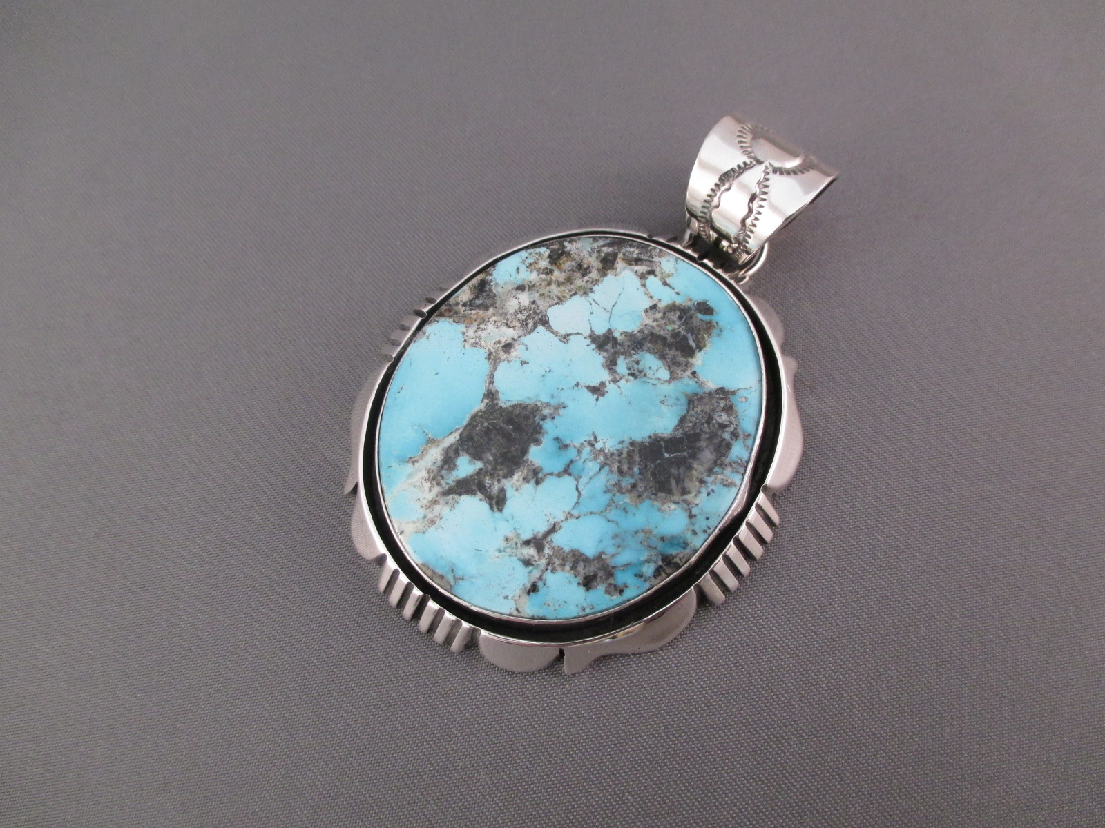 Valley Blue Turquoise Pendant by Will Denetdale