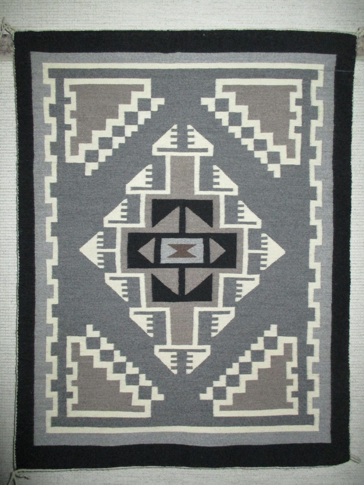 Mildred Natani Two Grey Hills Rug – Smaller Navajo Weaving
