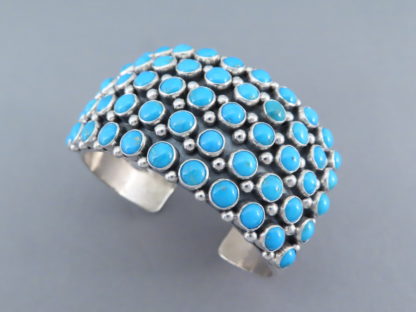 Sleeping Beauty Turquoise Cuff Bracelet by Aaron Toadlena
