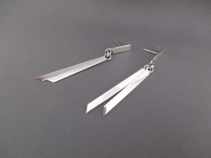 Long Sterling Silver Dangle Earrings by Artie Yellowhorse