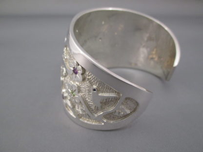 Sterling Silver ‘Hummingbird’ Bracelet by Fortune Huntinghorse