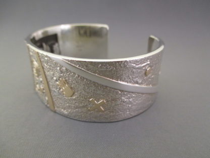 Cody Hunter Cuff Bracelet – ‘Storyteller’ in Sterling & 14kt Gold