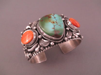 Royston Turquoise & Spiny Oyster Shell Cuff Bracelet