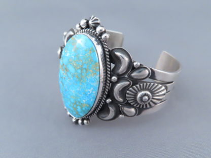 Kingman Turquoise & Sterling Silver Cuff Bracelet by Derrick Gordon