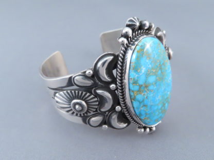 Kingman Turquoise & Sterling Silver Cuff Bracelet by Derrick Gordon