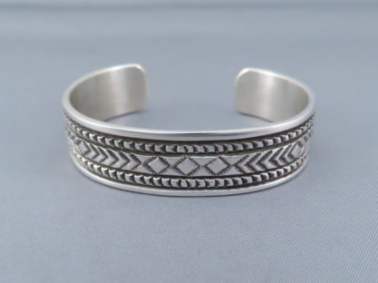 Bruce Morgan Stamped Sterling Silver Cuff Bracelet