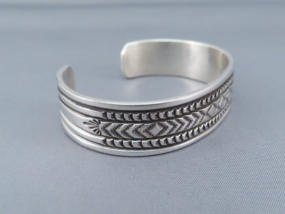 Bruce Morgan Stamped Sterling Silver Cuff Bracelet