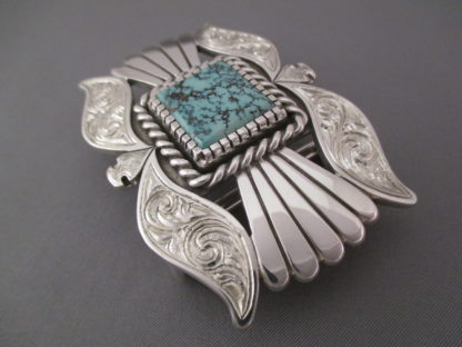 Kingman Turquoise Belt Buckle by Shane Hendren (2017 IACA ‘Artist of the Year’)