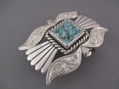 Kingman Turquoise Belt Buckle by Shane Hendren (2017 IACA ‘Artist of the Year’)