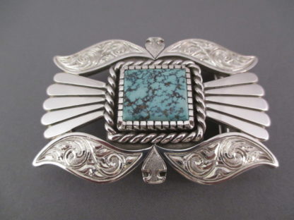 Kingman Turquoise Belt Buckle by Shane Hendren (2017 IACA ‘Artist of the Year’)