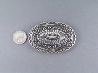 Sterling Silver Belt Buckle by Tsosie Orville White