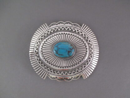 Turquoise Belt Buckle by Mark Yazzie