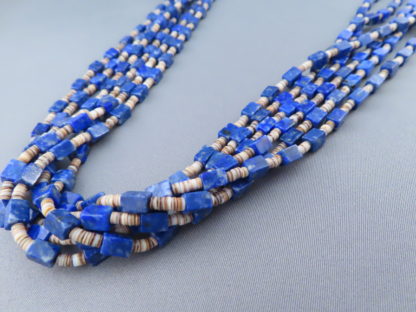 Lapis Necklace with Heishi