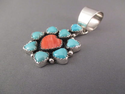 Spiny Oyster Shell & Turquoise ‘Heart’ Pendant