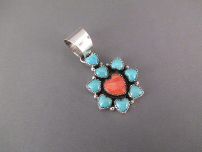Spiny Oyster Shell & Turquoise ‘Heart’ Pendant